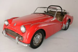 Red Triumph TR3 Roadster from 1961