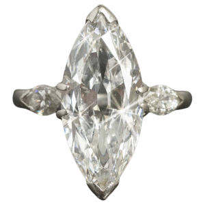 3.5 ct Marquise Diamond Platinum Ring