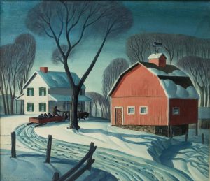 Dale Nichols (1904-1995) Painting, "December"