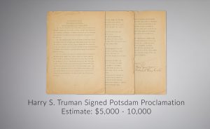 Truman signed Potsdam Proclamation