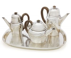 four piece sterling silver tea service