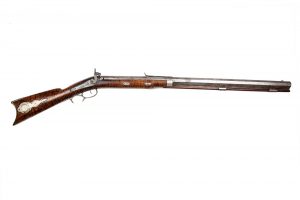Wide image of a rifle manufactured by William Beck.