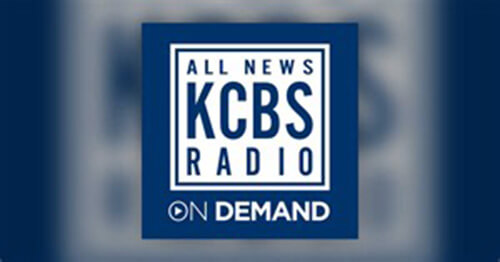 Screenshot of a radio news logo. It says, 'All News KCBS Radio On Demand'.